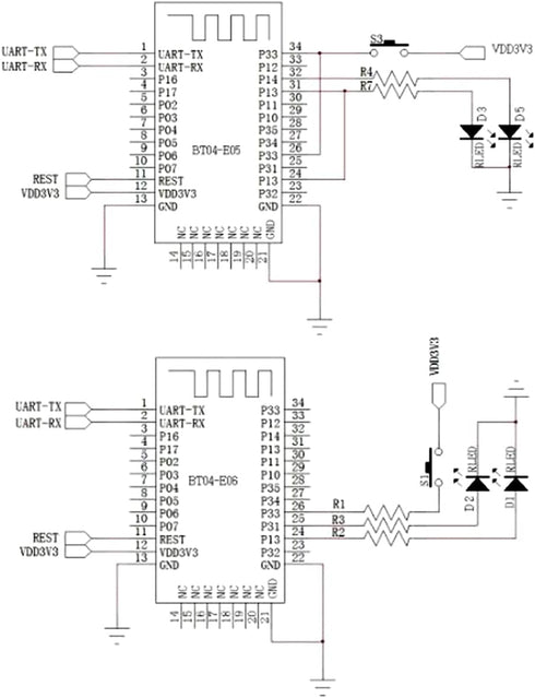 3Pcs HC-05 Wireless Bluetooth RF Transceiver Module, 6 Pin Wireless Serial Port Communication