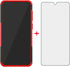 Asuwish Phone Case for Samsung Galaxy A20 A30 with Tempered Glass Screen Protector and Slim Stand Hybrid Heavy Duty Rugged Protective Cell Cover M10s A 30 20A SM A205G Kickstand Mobile Women Red