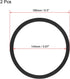 uxcell Black 6.5 Inch EVA Foam Speaker Edge Surround Rings Replacement Parts for Speaker Repair or DIY 2Pcs