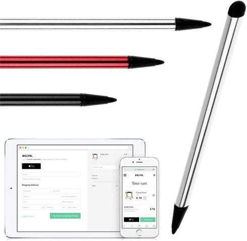 2Pcs Silver Stylus Pens for Touch Screens, Capacitive Pen Touch Screen Stylus Pencil for iPad Tablet Smartphone