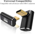 AuviPal USB C 90 Degree Adapter, 100W USB C Male to Female Right Angle Extender for Steam Deck, MacBook, Black