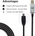 Feanteek Programming USB-1 BC250D BC296D UBC3300XLT BC246T BR330T BCD396T BC346XT (1.8M) USB Cable for Uniden Scanner