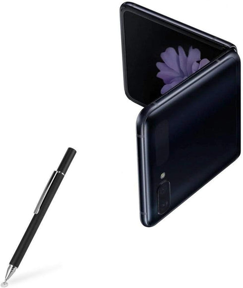 BoxWave FineTouch Stylus Pen for Samsung Galaxy Z Flip - Super Precise Stylus, Jet Black