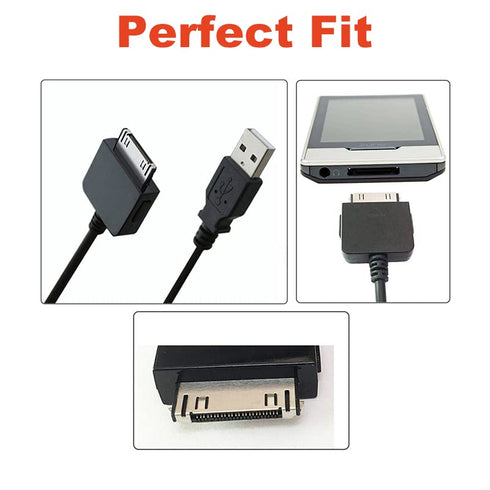 Adhiper Replacement USB Sync Data Transfer Zune Charging Cable for Microsoft Zune (3.3ft, Black)