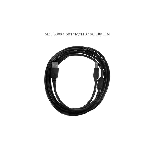 2.0 3 USB Printer and Copier Cable Meter Black, USB Cable for Fax Machine and Computer, Office and Home Printer