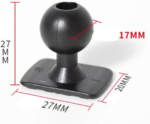 AbeeyGeomarn 6 Pack 27mm 20mm 17mm Universal Ball Head Mount, ABS Plastic Phone Holder Connector, Black, x Base