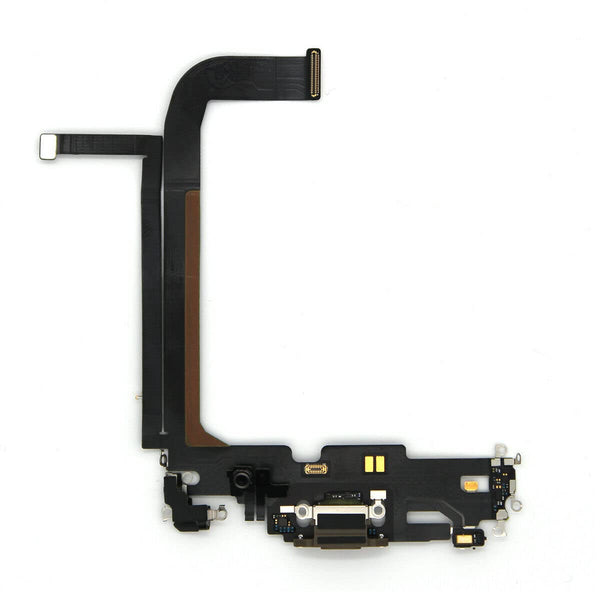 USB Dock Charging Port Flex Cable PCB Board Replacement for Apple iPhone 13 Pro Max (Black)