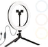 HomeBeyond 10" Selfie Ring Light with Tripod & Phone Holder Dimmable LED Circle