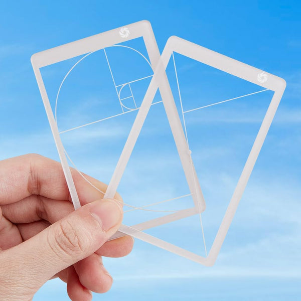 2pcs Golden Ratio View Finder 2 Styles Fibonacci Photo Composition Tool Viewer
