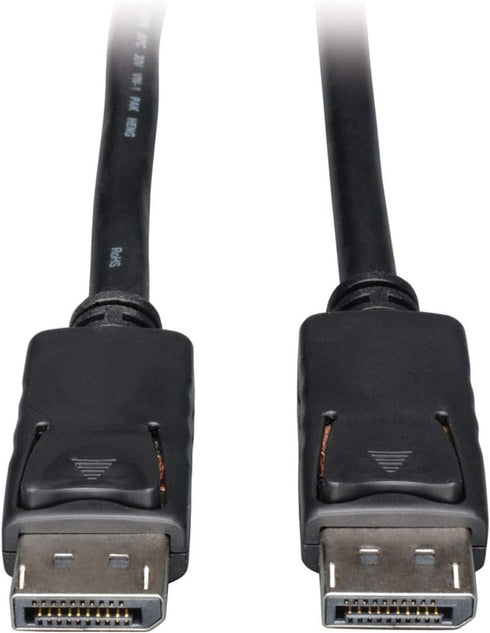 Tripp Lite DisplayPort Cable with Latches, DP to DP, 4K x 2K, 1-ft, Black