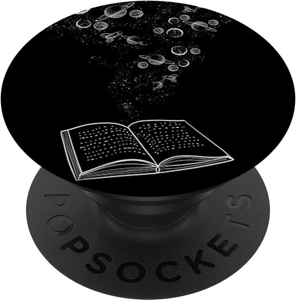 Galaxy Book Stars Planets Cool Space Reading - PopSockets Standard PopGrip
