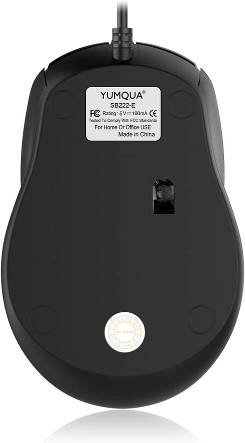 G222 Silent Computer Mouse Wired 2 Pack - Home & Office Optical USB Mouse, 800/1200 DPI Corded