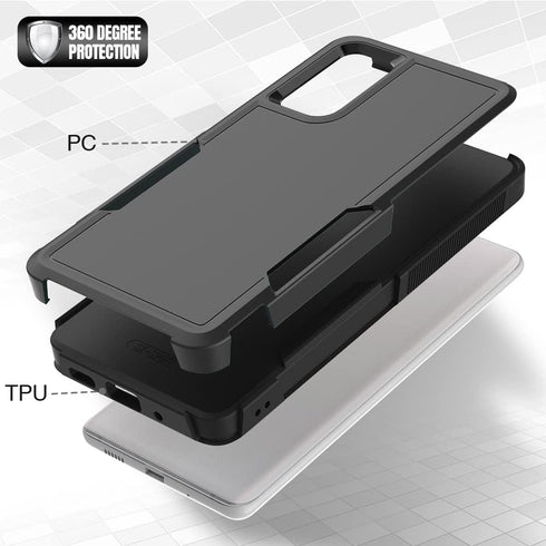 for Samsung Galaxy S20 FE 5G Case, Dual Layer Heavy Duty Protective Cover with Screen Protector
