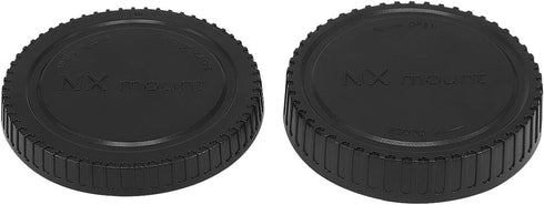 Haoge Camera Body Cap and Rear Lens Cap Cover Kit for Samsung NX Mount Cameras NX1 NX5 NX10 NX20 NX30 NX200 NX210 NX300