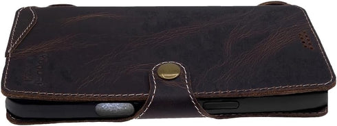 Yogurt 16, 16, 6.1-inch Case Compatible for iPhone Genuine Leather Wallet Cover Compatible for iPhone Handmade Oil