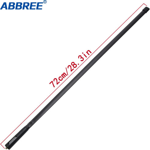 ABBREE SMA-Female Dual Band 144/430Mhz Foldable 72CM/28.3 Inch Tactical Antenna for Baofeng UV-5R, BF-F8HP