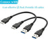 Micro USB 3.0 Cable (2 Pack), 1ft USB 3.0 A to Micro B Cable Cord Compatible with Camera, Seagate External Hard Drive, WD Western Digital My Passport and Elements Hard Drives by Warmstor