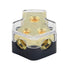 2 Way Power Distribution Block, 0/2/4 AWG Gauge In, 4/8/10 Gauge Out for Car Audio Stereo Amp