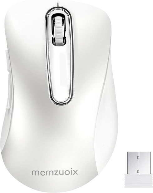 memzuoix 2.4G Wireless Mouse, 1200 DPI Computer Mouse with USB Receiver, Portable Cordless Mouse for Laptop, PC, 5