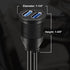 BATIGE 2 Ports Dual USB 3.0 Male to USB 3.0 Female AUX Flush Mount Car Extension Cable for Car Truck Boat Motorcycle,