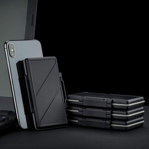 36 Slots Memory Card Case Holder, Water-Resistant Keeper Wallet for 12 SD SDHC SDXC + 24 TF MSD MicroSD MicroSDHC