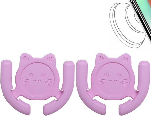 Multi-Surface Car Mount Holder 2 Pack, Compatible with PopSocket Grips, Cute Cat Design with Strong Adhesive Gel Pad