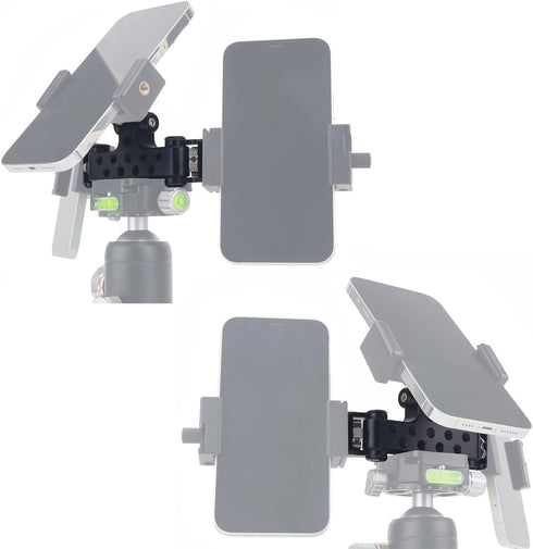 Rigdance 180-degree Triple Phone Holder Tripod Mount Adaptor | Tilt Head | Vlogging Live Streaming Tool for Camera