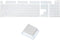 MECCANIXITY 104 Keys Pudding Keycaps Set, OEM Profile 60 Percent ABS for 61/87/104 Mechanical Keyboard Layout, White &