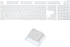 MECCANIXITY 104 Keys Pudding Keycaps Set, OEM Profile 60 Percent ABS for 61/87/104 Mechanical Keyboard Layout, White &
