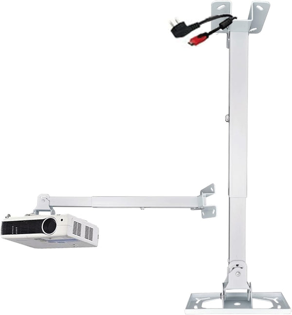 Universal Projector Ceiling and Wall Mount, Sturdy Steel Bracket for Projectors up to 20kg with Easy Installation