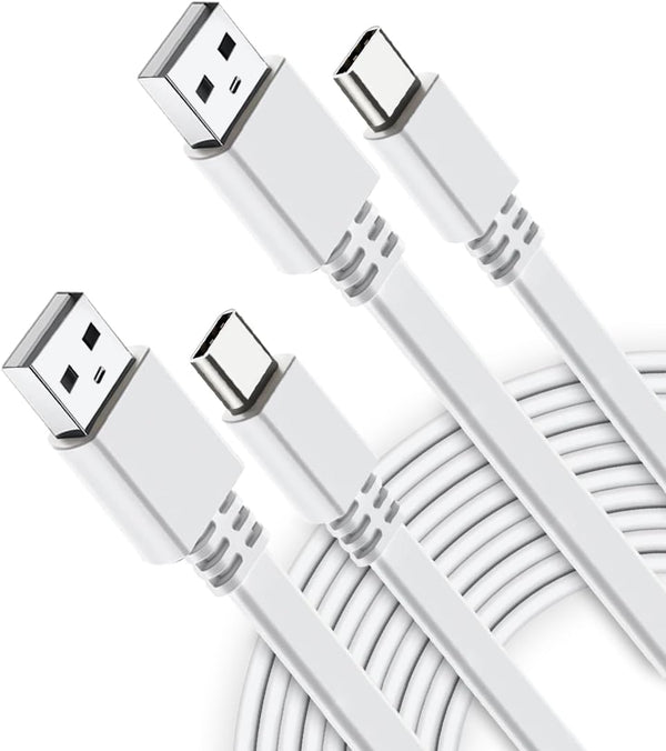 Itramax USB A to USB C Charger Cable 30FT (2 Pack), Long Flat Type-A 2.0 to USBC Charging Power Cord for
