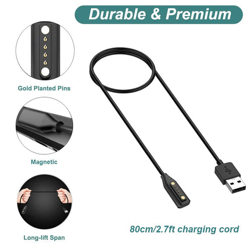 Kissmart Charger for Bose Frames, Replacement Magnetic USB Charging Cable for Audio Sunglasses (2)