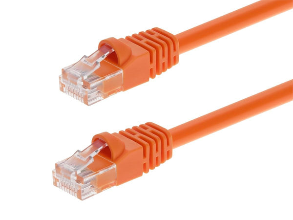 Monoprice Cat6 Ethernet Patch Cable, Snagless RJ45, 2 Feet, Orange, 550MHz, 24AWG
