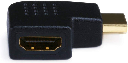 Monoprice HDMI Right Angle Port Saver Adapter (Male to Female) - 270 Degree Vertical Flat