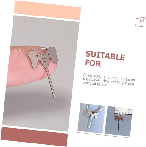HyKab 10pcs Silverx3p Eject Ejecting Opener Removers Card Remover Chip Ejectors Design Steel for Needles Tablet Needle