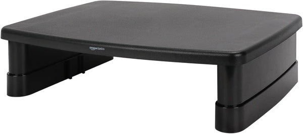Amazon Basics Height Adjustable Monitor Stand Riser with Storage Organizer, Multifunctional Desk