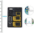 CARD DEVIL 2 Packs Set SIM Adapter Kit With Tray Eject Pin, Card Holder, Micro SD and Nano Storage Tool for Standard