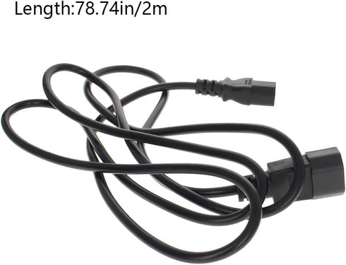 Fielect C14 2 C13 C14 2 C13 250V 10A(6.6ft/2m) to x Power Plug Cord, Male to x Female Power Adapter Cable Cord