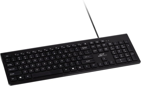 Monoprice Low-Profile Silent Keyboard, Spill-Resistant Membrane with Water-Resistant Coating, 10 Million Keystrokes -