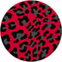 Cute Black Leopard Print Pattern Design for Women on Red PopSockets: Swappable Grip for Phones & Tablets
