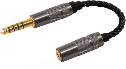 Headphone Adapter 4.4mm Male to 2.5mm Female for 2.5mm Cable to Balanced 4.4mm Player Device, 6 inch Extension