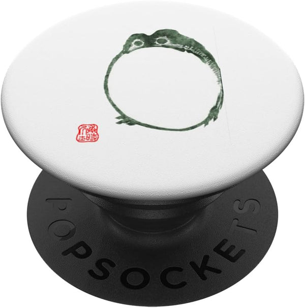 Unhappy Grumpy Unimpressed Japanese Frog Toad PopSockets Standard PopGrip