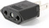 ANRANK E-U1009618AK 2-Pack) EU Europe to US USA Travel Power Plug Adapter Converter (Black