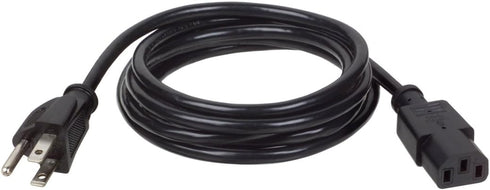 Tripp Lite Standard Computer Power Cord 10A, 18AWG (NEMA 5-15P to IEC-320-C13) 6-ft (P006-006)