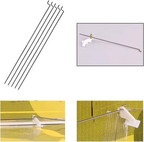 Gracilaria 20PCS (1.2x200mm) RC Airplane Z Type Pushrod Steel Wire Push Pull Rod Pushrod for RC Plane Helicopter Boat