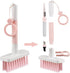 Soft Brush Keyboard Cleaner, 7 in 1 Computer Cleaning Tool Kit for Bluetooth Headset, Laptop, Camera Lens (Pink)