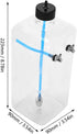 1500ml 150-200cc RC Airplane Fuel Tank,Transparent High Strength Sealed Capacity CNC Machined Metal Fuel Container