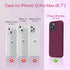 Miracase Liquid Silicone Case for iPhone 12 Pro Max, Soft Anti-Scratch Microfiber Lining, Shockproof Drop Protection,