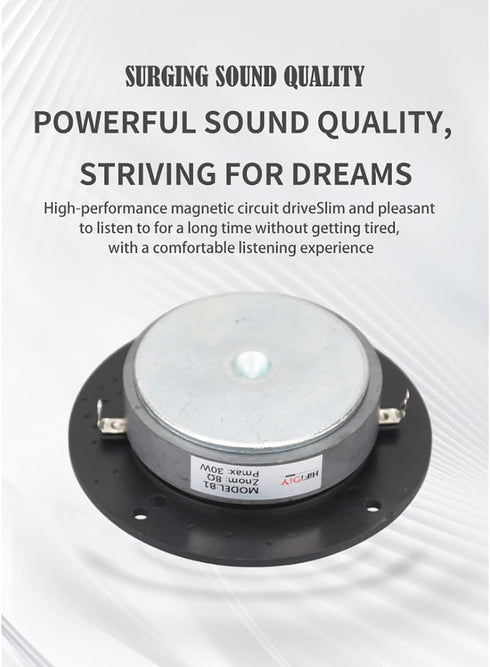 HIFIDIY LIVE 2PCS 4 inch 25-core 8OHM 30W B1-100 HiFi Tweeter Speaker Unit Black Silk Membrane Home Film Treble