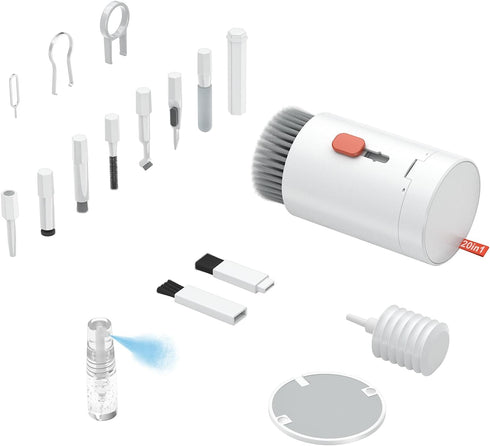 Tounee Keyboard Cleaner Kit, Electronics Cleaning Kit with Retractable Big Brush, 20 in 1 Multi-Tool for Phones, PC